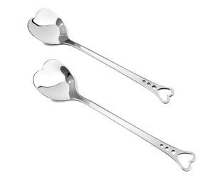 Heart shaped spoons 2 pcs set